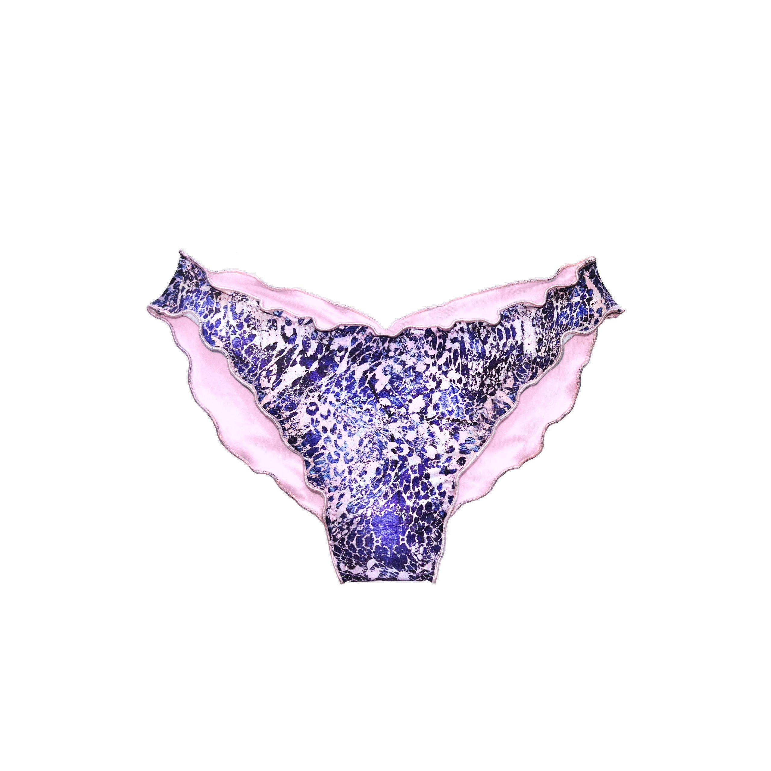 Lilac Rose Animal Print Tie-Side Recycled Bikini Bottom Sarita, ELIN  RITTER IBIZA