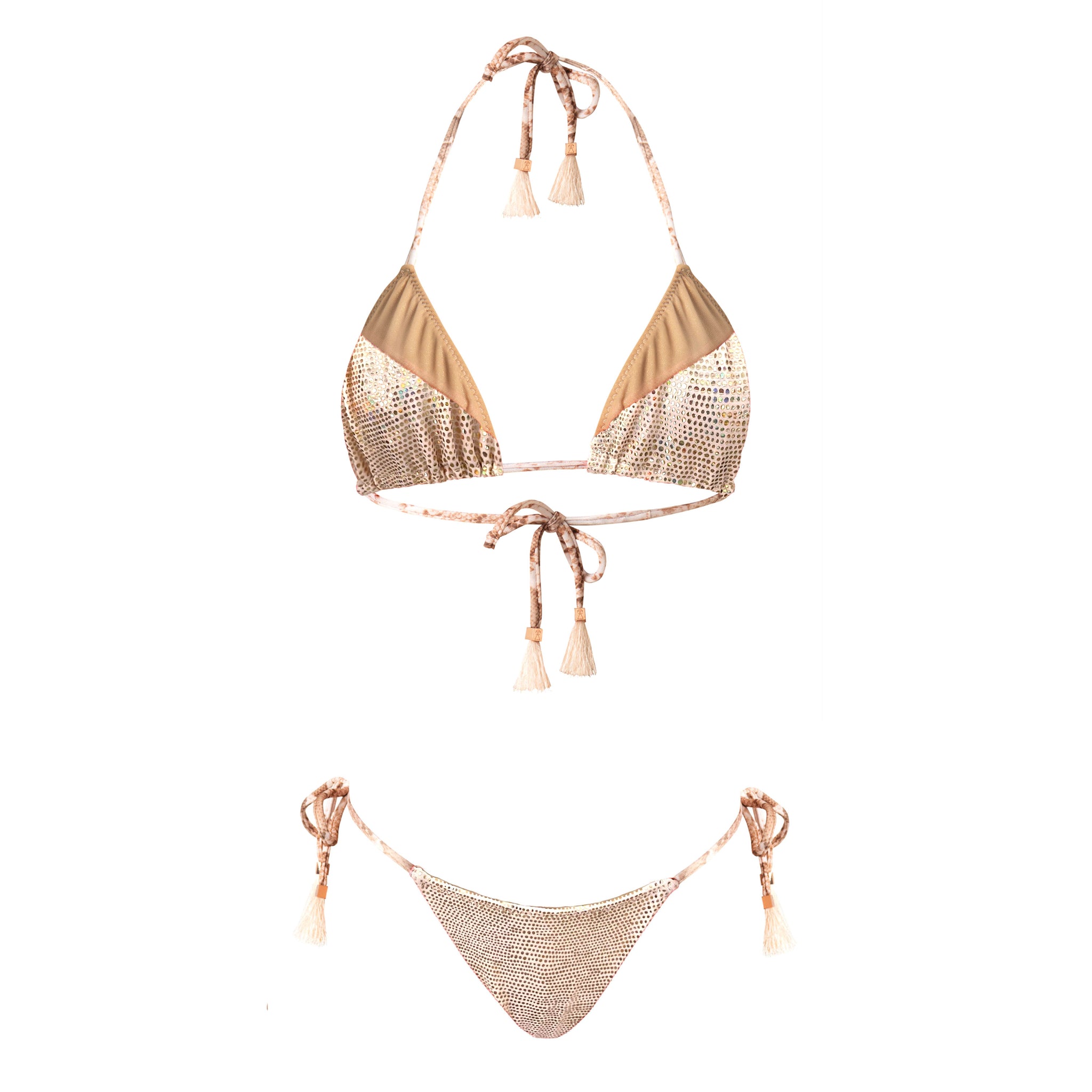 Vanilla Gold Metallic Bikini Andressa Gisele