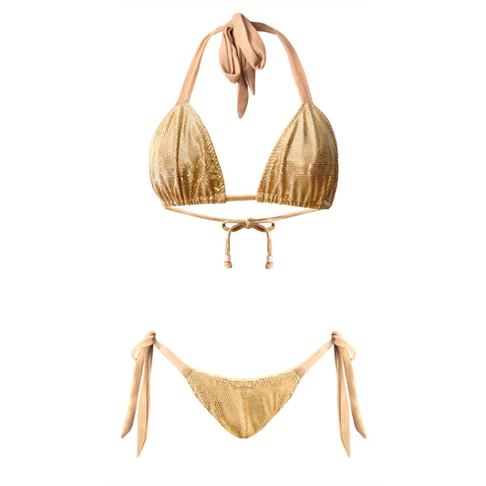 Gold Metallic Bikini Mari Leah Sargantana