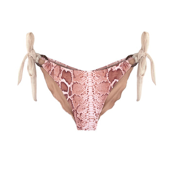 Ibiza Bikini Bottom With Gold Mesh Straps And Animal Print Estelle Tagomago