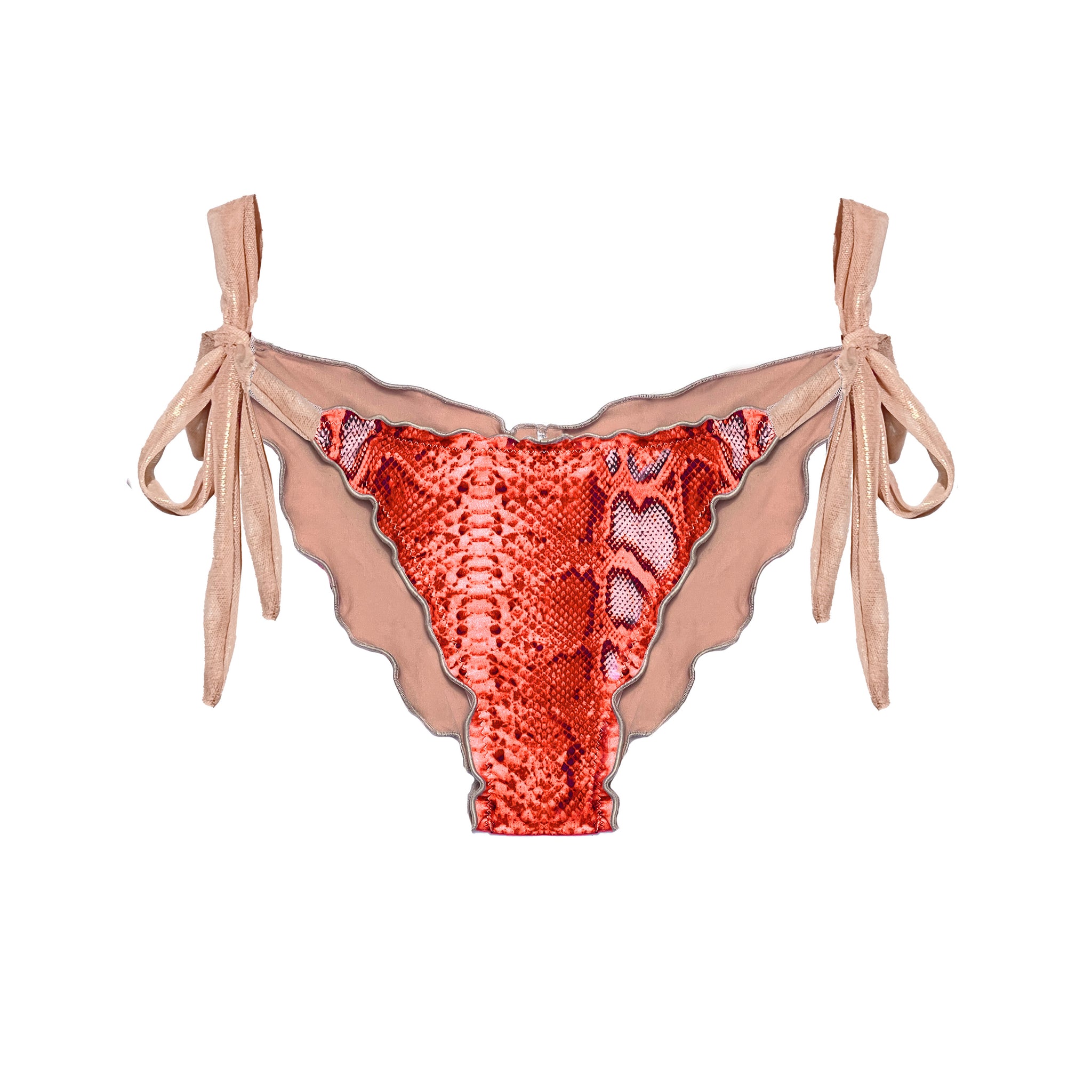 Ibiza Orange Animal Print Bikini Bottom Estelle Cala Bonita