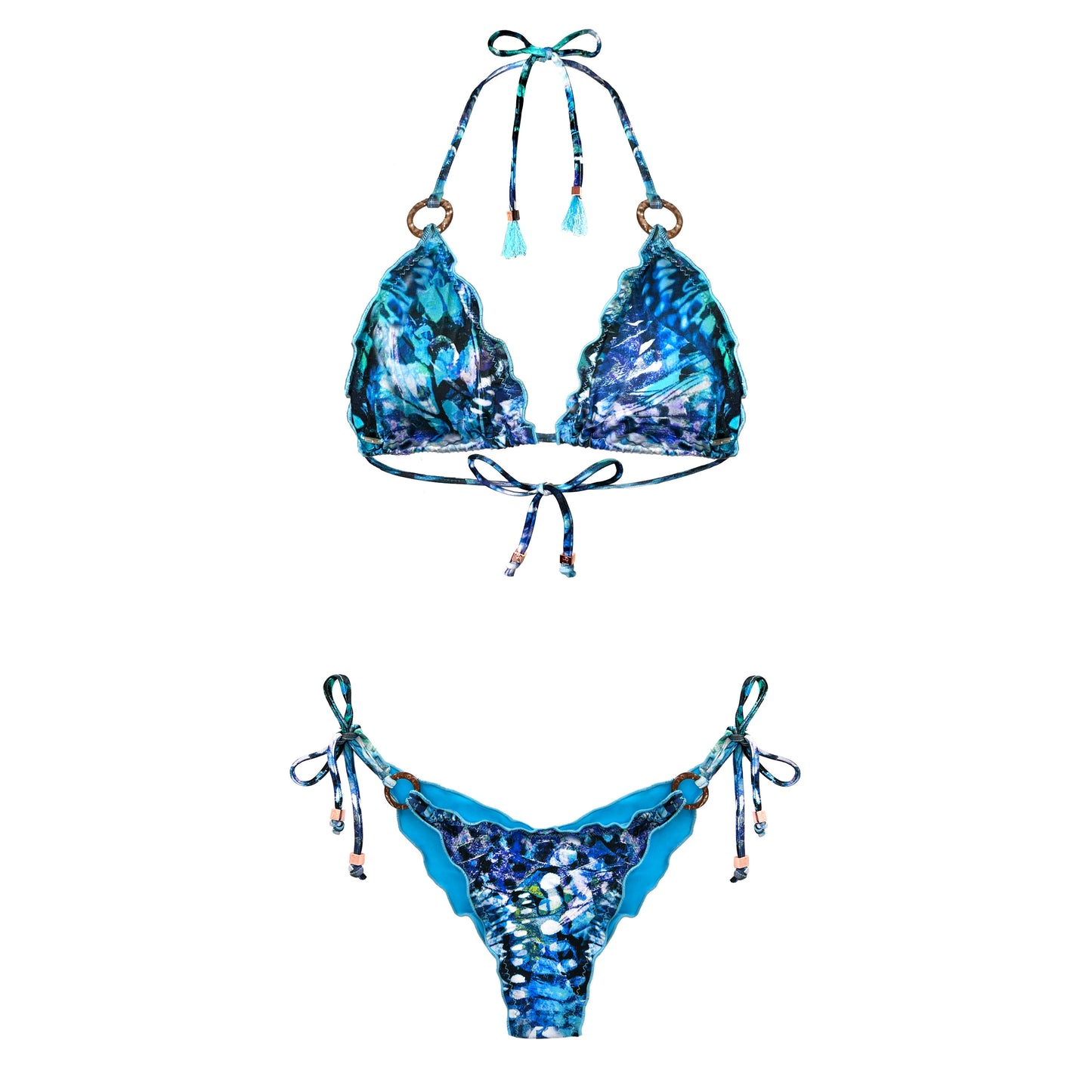 Blue Butterfly Print Eco Bikini Savina Laia