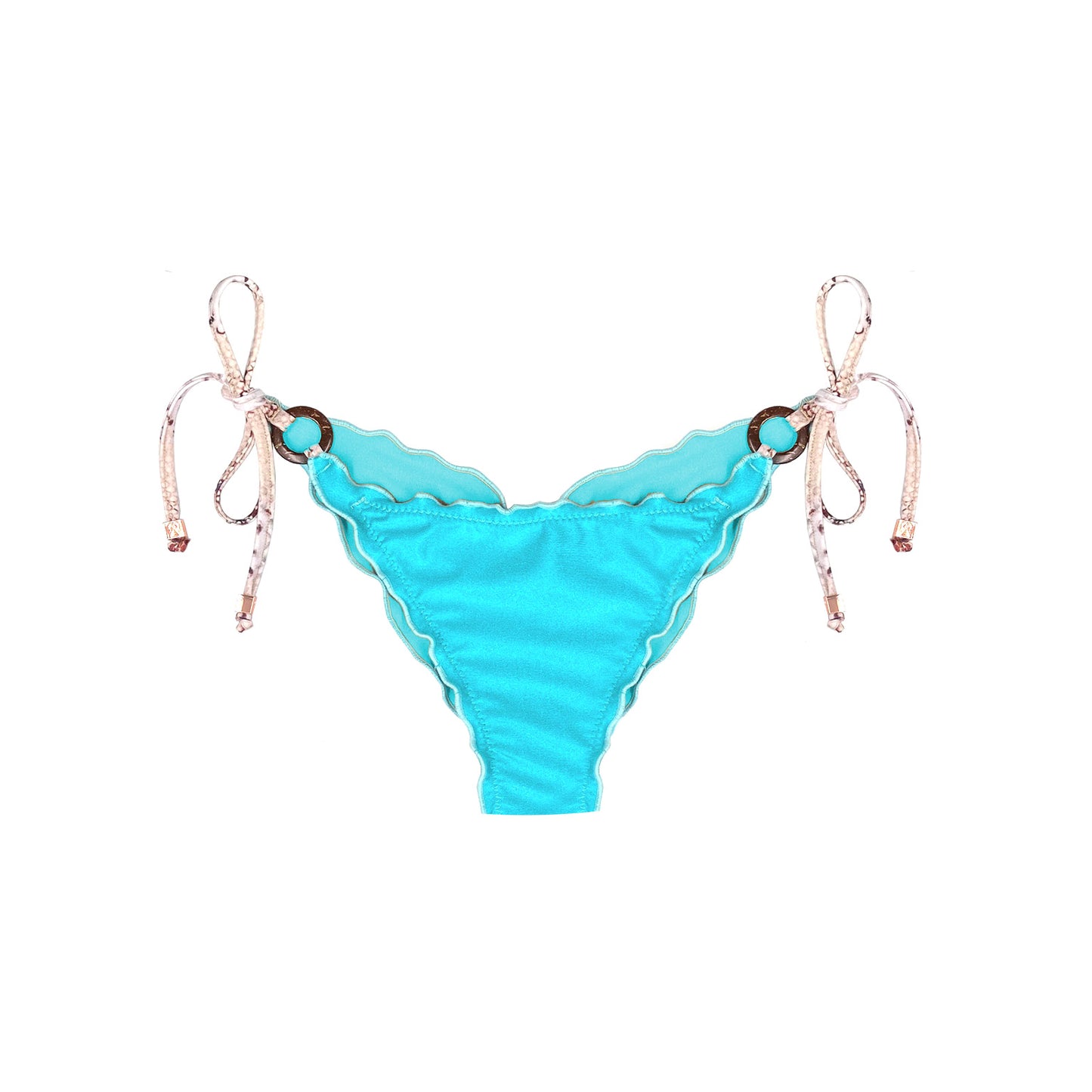 Aqua Blue Tie-Side Bikini Bottom Laia