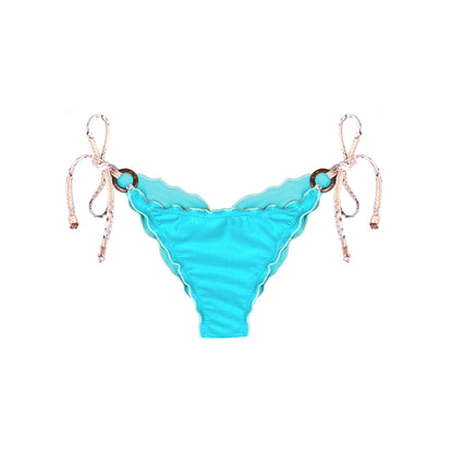 Aqua Blue Tie-Side Bikini Bottom Laia