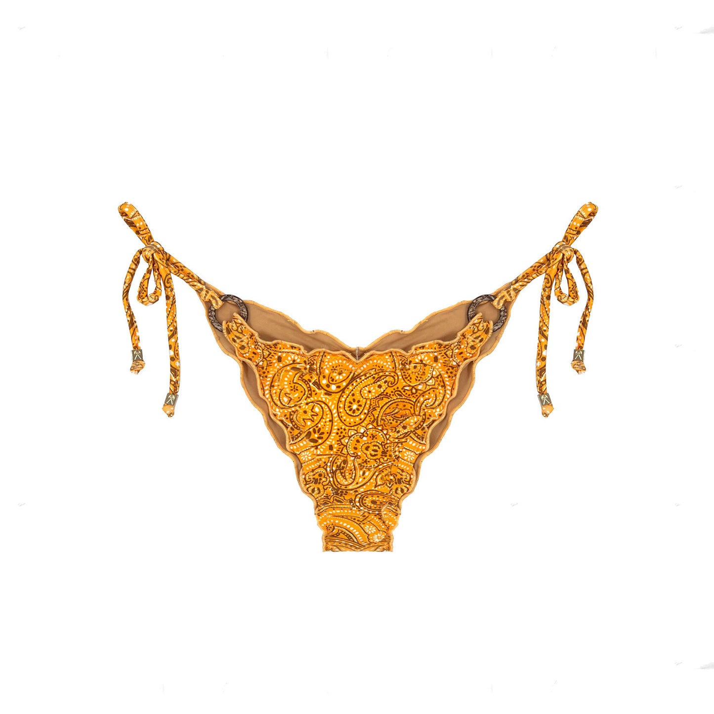 Ibiza Mango Paisley Print Bikini Tie-Side Bottom Laia Yellow