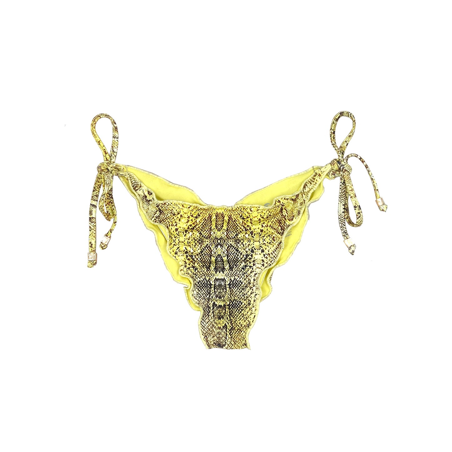 Yellow Snake Print Bikini Tie-Side Bottom Sarita