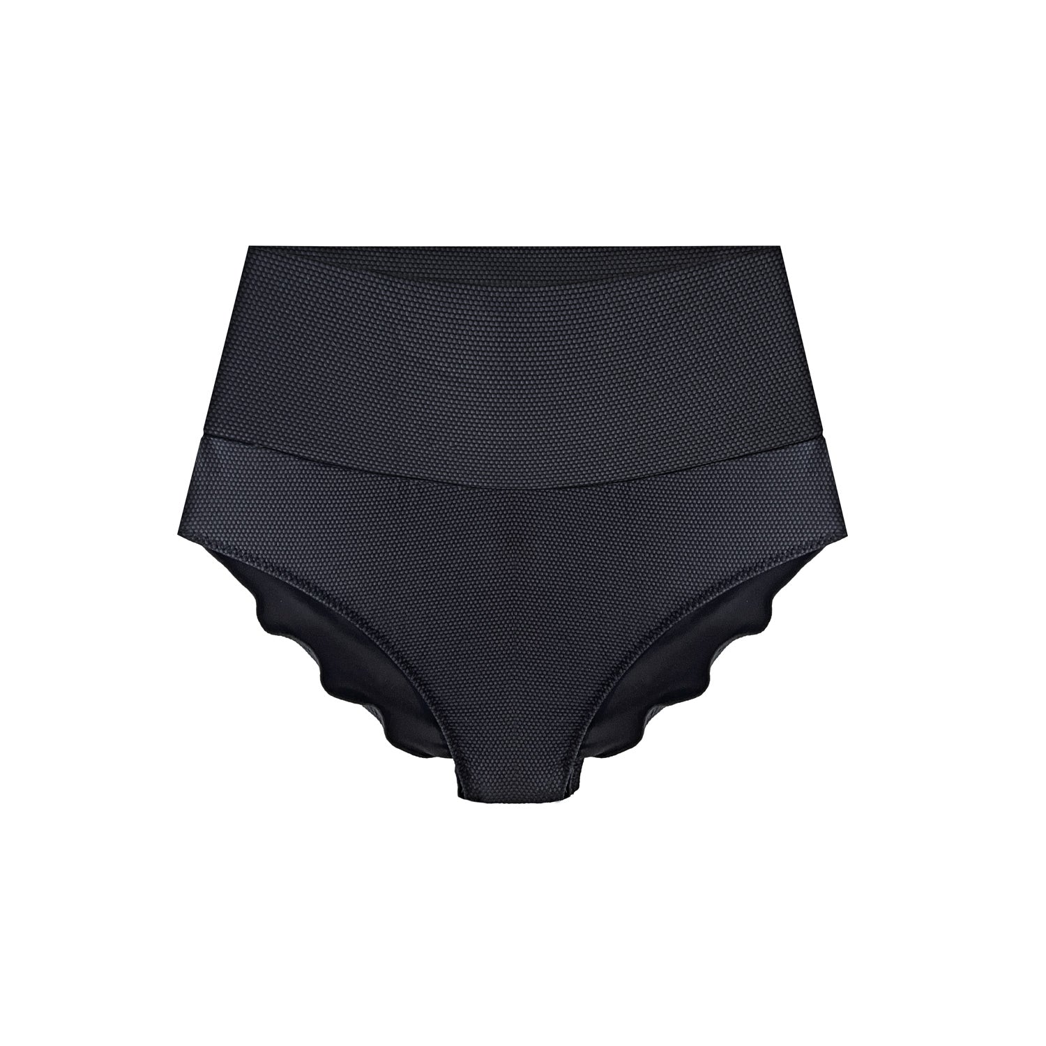 Shorts de bikini negros de cintura alta Stella