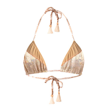 Vanilla gold triangle bikini top Andressa